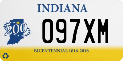 IN license plate 097XM