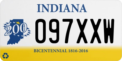 IN license plate 097XXW