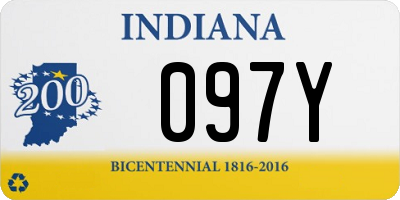 IN license plate 097Y