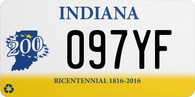 IN license plate 097YF