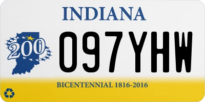 IN license plate 097YHW