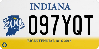 IN license plate 097YQT