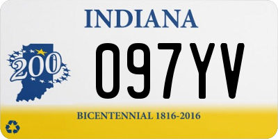 IN license plate 097YV