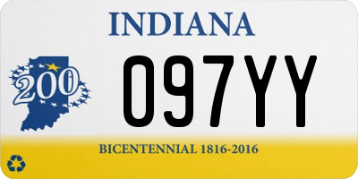 IN license plate 097YY