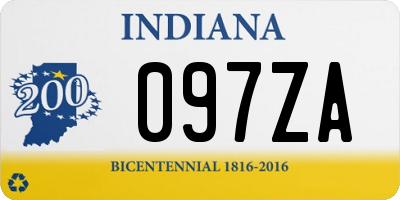 IN license plate 097ZA