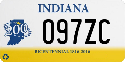 IN license plate 097ZC