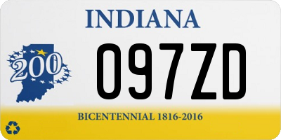 IN license plate 097ZD