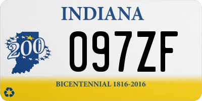 IN license plate 097ZF