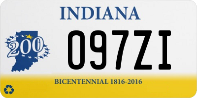 IN license plate 097ZI