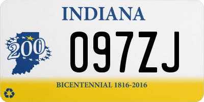 IN license plate 097ZJ