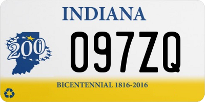 IN license plate 097ZQ