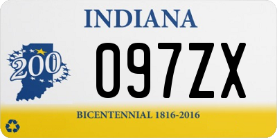 IN license plate 097ZX