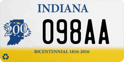 IN license plate 098AA