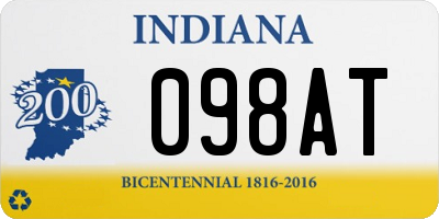 IN license plate 098AT