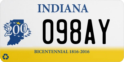 IN license plate 098AY