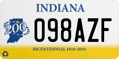 IN license plate 098AZF
