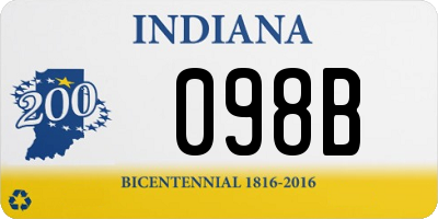 IN license plate 098B