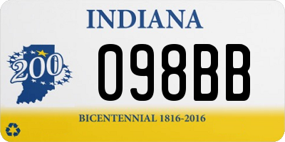 IN license plate 098BB