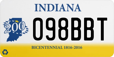 IN license plate 098BBT