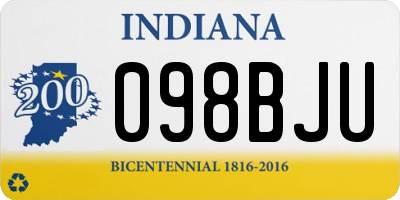 IN license plate 098BJU