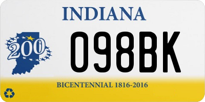 IN license plate 098BK