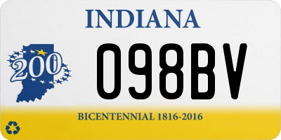 IN license plate 098BV