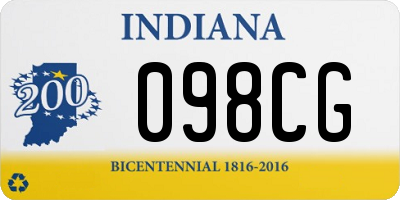 IN license plate 098CG