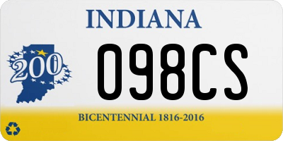 IN license plate 098CS