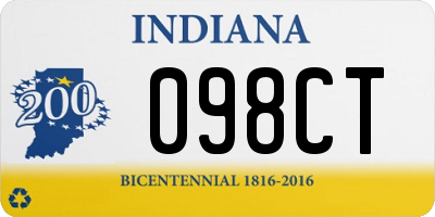 IN license plate 098CT