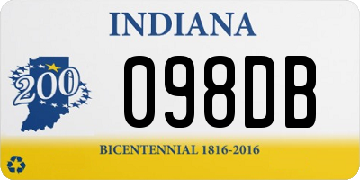 IN license plate 098DB