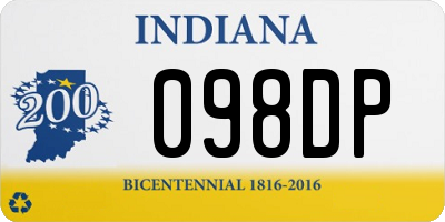 IN license plate 098DP