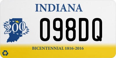 IN license plate 098DQ