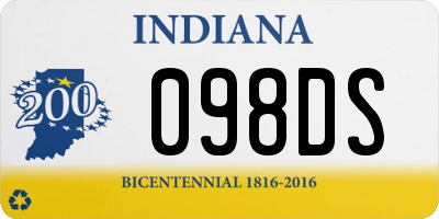 IN license plate 098DS