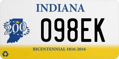 IN license plate 098EK