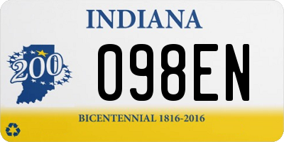IN license plate 098EN