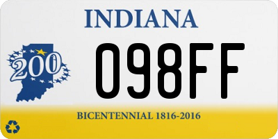 IN license plate 098FF