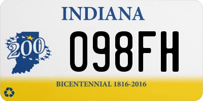 IN license plate 098FH