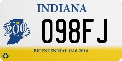 IN license plate 098FJ