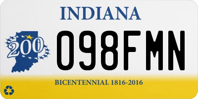 IN license plate 098FMN