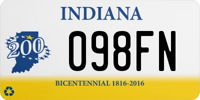 IN license plate 098FN