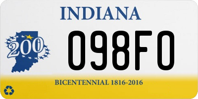 IN license plate 098FO