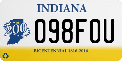 IN license plate 098FOU