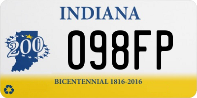 IN license plate 098FP