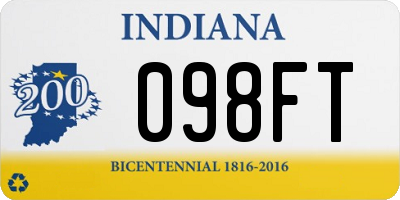 IN license plate 098FT