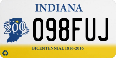 IN license plate 098FUJ