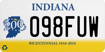 IN license plate 098FUW