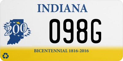 IN license plate 098G