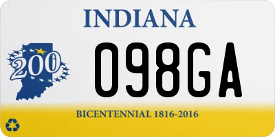 IN license plate 098GA