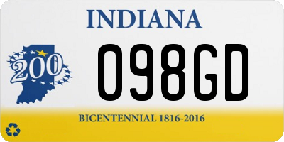 IN license plate 098GD