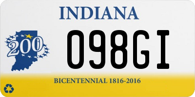 IN license plate 098GI